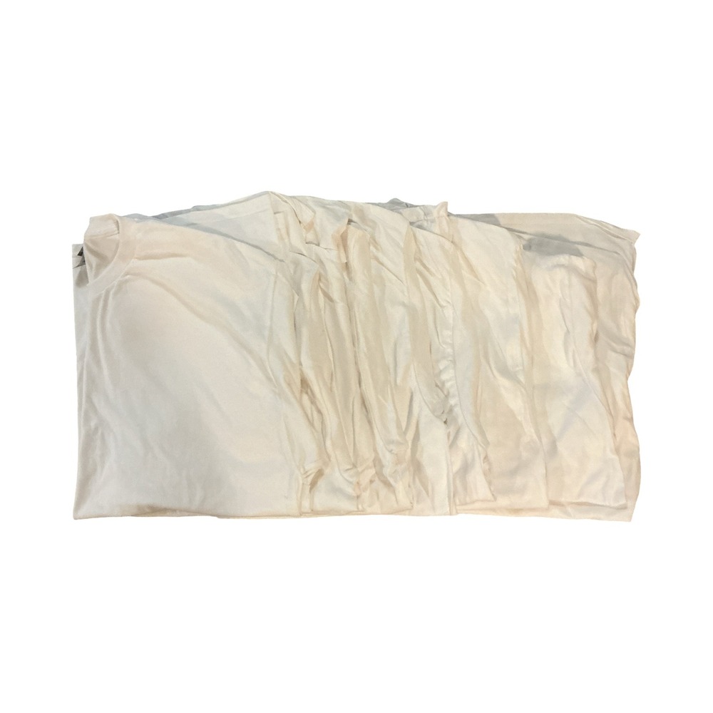 Gildan Mens XL T-Shirt Lot 9 Pack DryBlend Heavy Cotton White Cream Short Sleeve - Picture 4 of 8